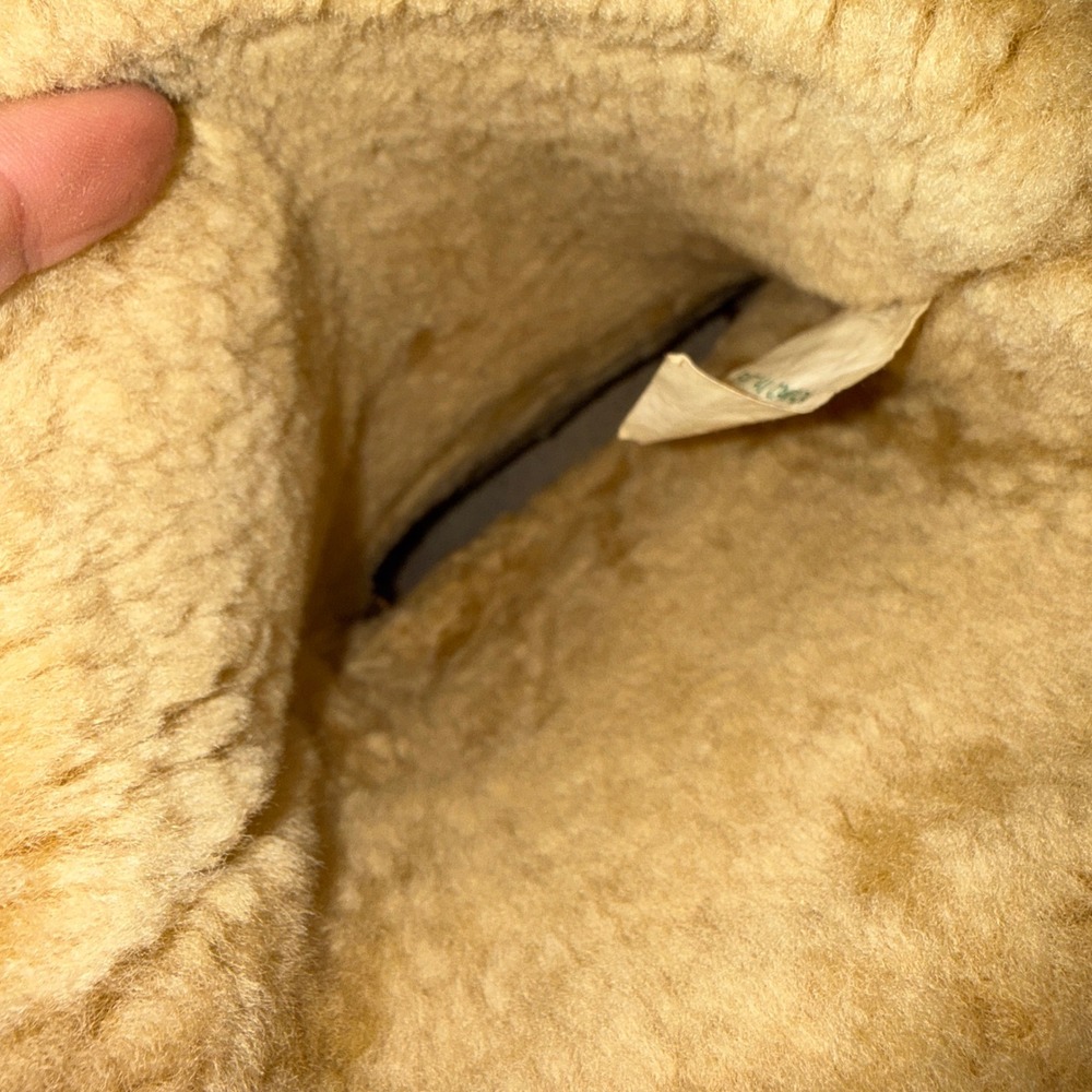 1970s Blondo for L.L. Bean shearling-lined leather and suede boots Tan 10 - Picture 9 of 13